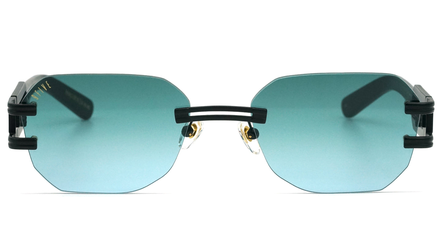 9FIVE Royals Lite <STRONG>XL</STRONG> Matte Blackout - Teal Gradient Lens