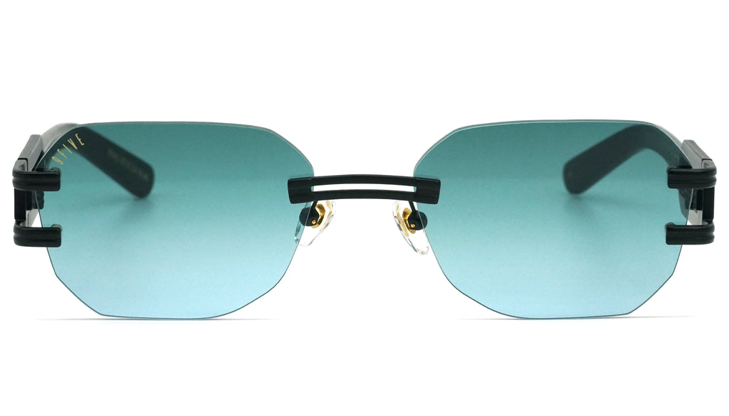 9FIVE Royals Lite <STRONG>XL</STRONG> Matte Blackout - Teal Gradient Lens