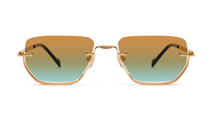 Hors-Série: 9FIVE Villa Black & Gold - Orange/Blue Bicolor Gradient Lens