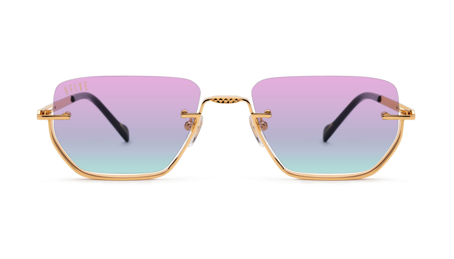 9FIVE Villa Black &amp; Gold - PINK BLUE BICOLOR GRADIENT LENS