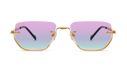 Special Edition: 9FIVE Villa Black &amp; Gold - Pink/Blue Bicolor Gradient Lens
