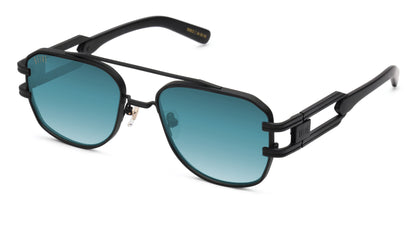 9FIVE Royals XL  Matte Black - Teal gradient Lens