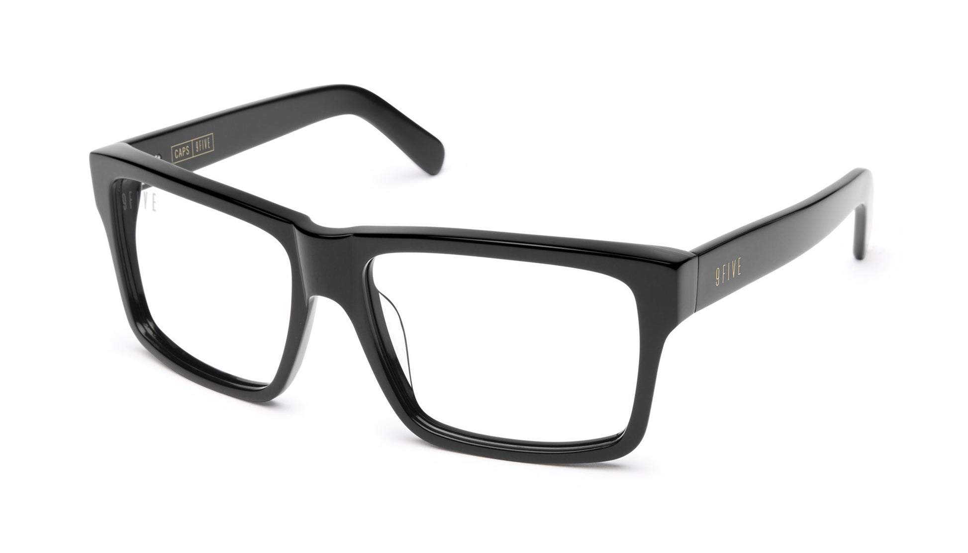 9FIVE Caps Black Clear Lens Glasses