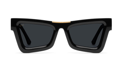 [SECOND HAND] 9FIVE Marauder Black &amp; Gold Sunglasses