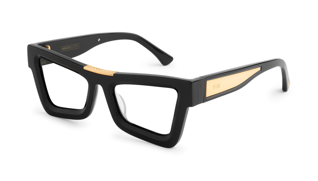 9FIVE Marauder Black & Gold Clear Lens Glasses