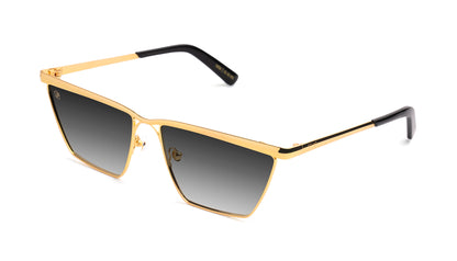 9FIVE Lucia Black &amp; Gold - Gradient Sunglasses
