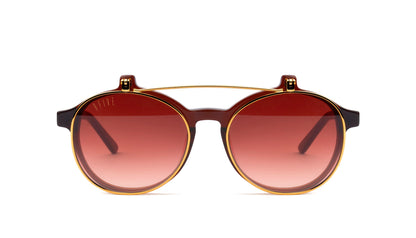 9FIVE Lane Cognac & Gold Flip-up Glasses
