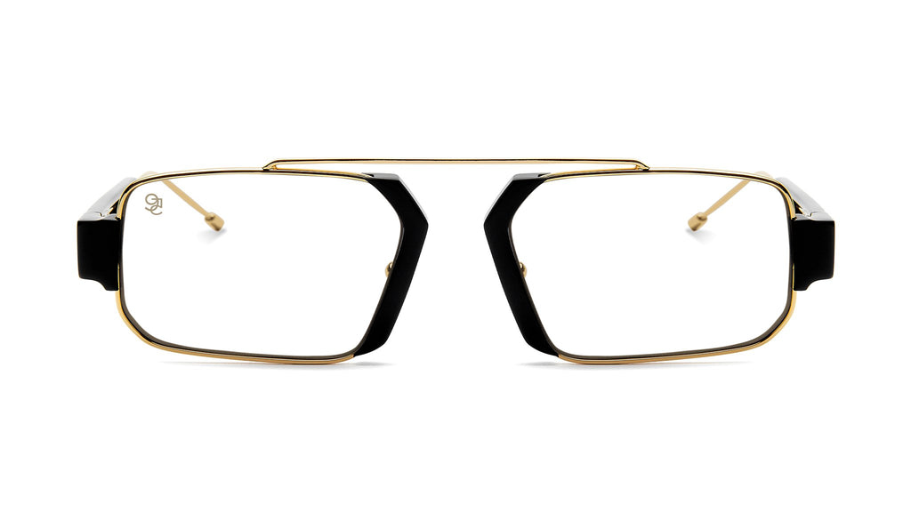 9FIVE Logan Black & Gold Clear Lens Glasses