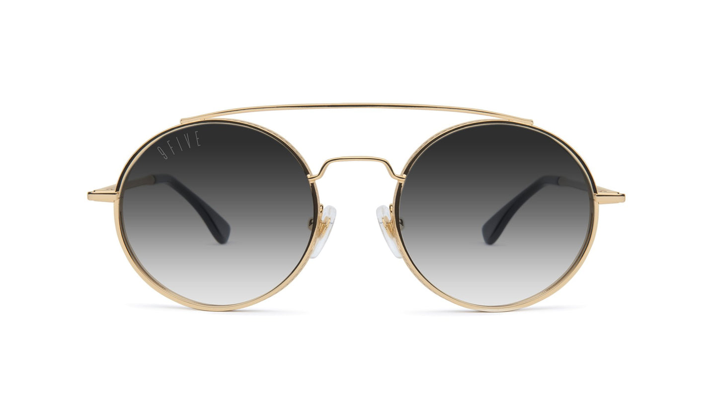 9FIVE 50-50 24K Gold - Gradient Round Sunglasses