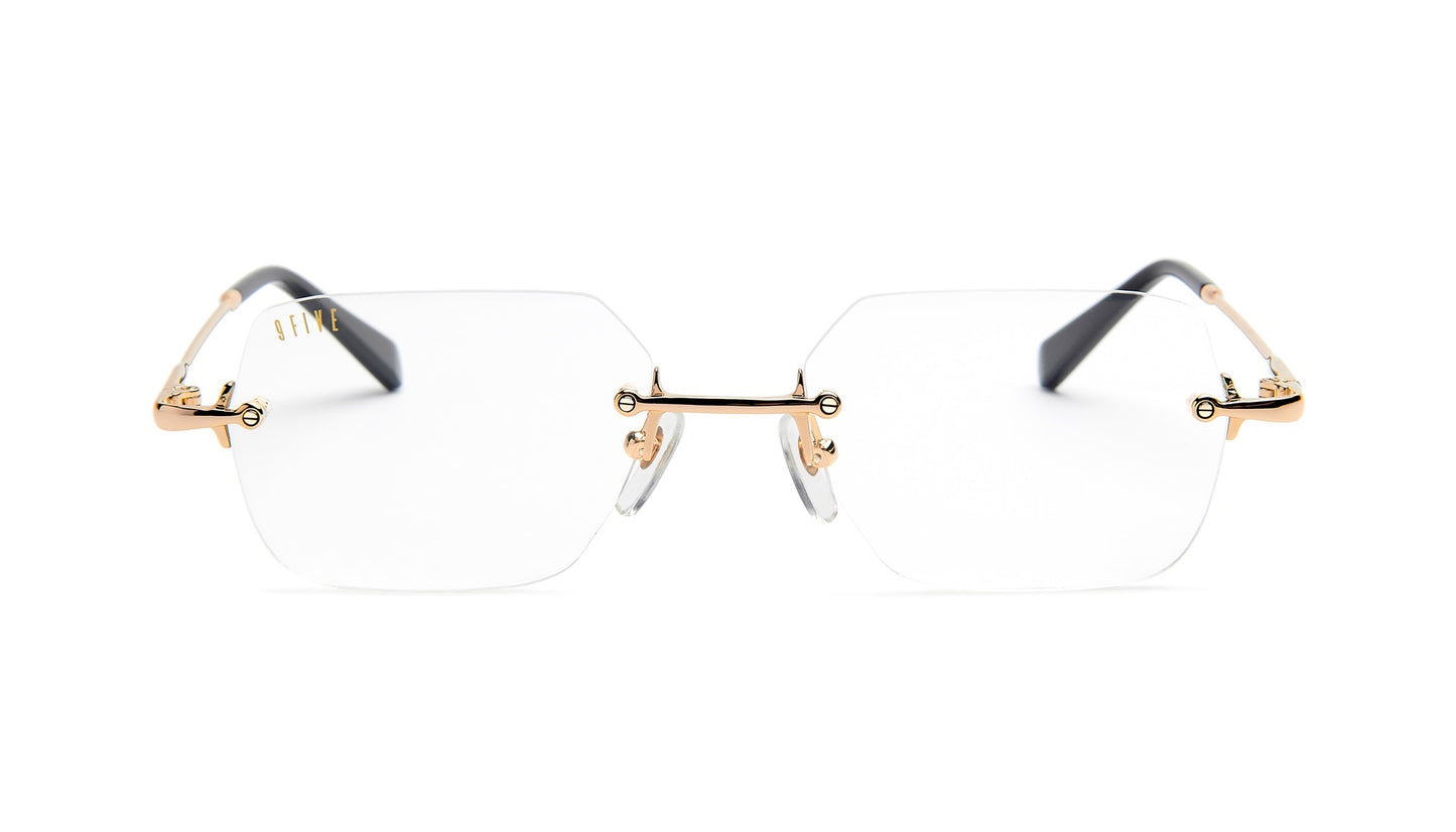 9FIVE Clarity Lite Gold Clear Lens Glasses