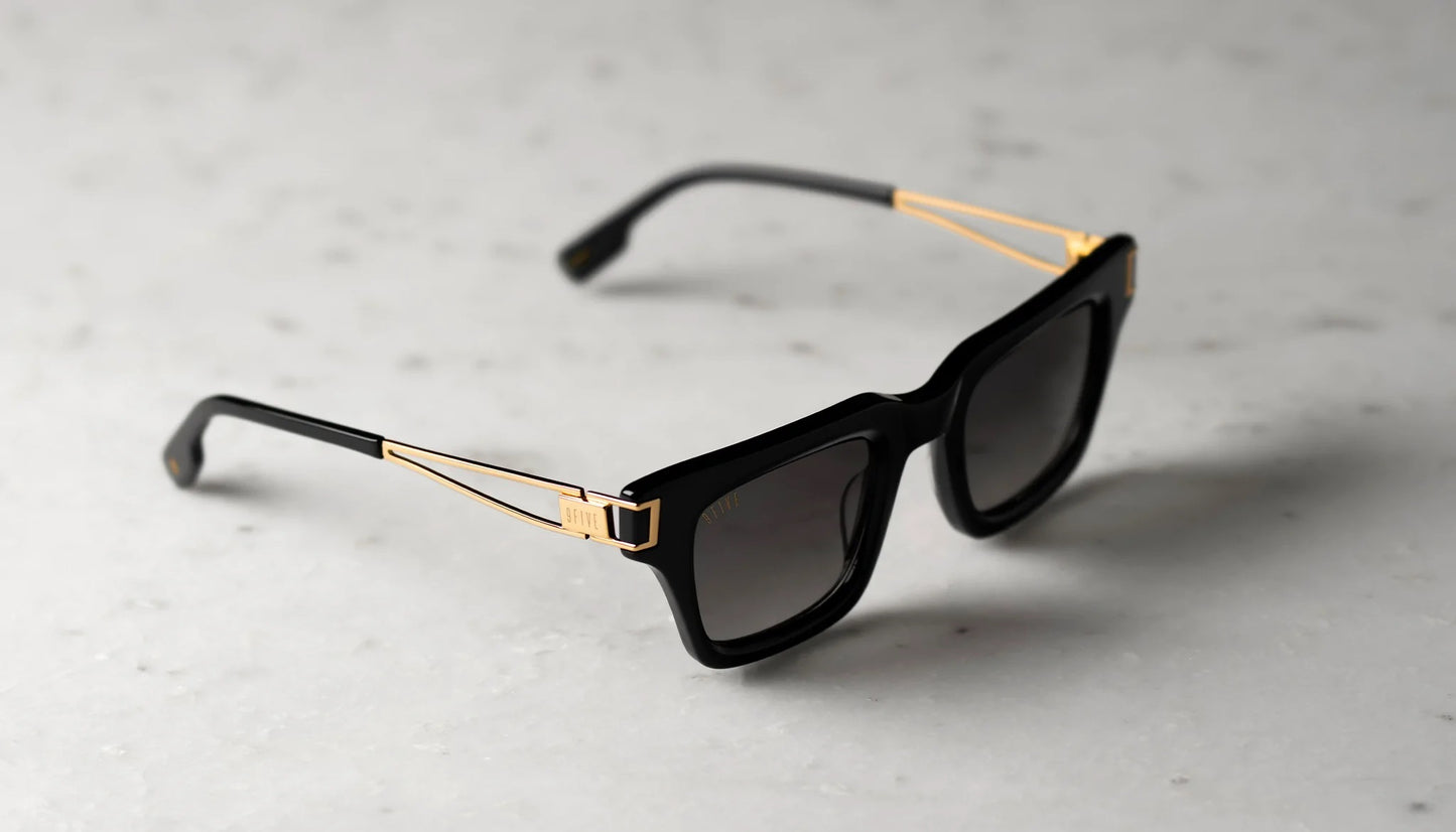 9FIVE Avenue Black &amp; Gold Sunglasses