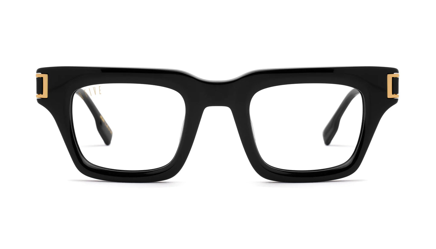 9FIVE Avenue Black &amp; Gold Clear Lens Glasses