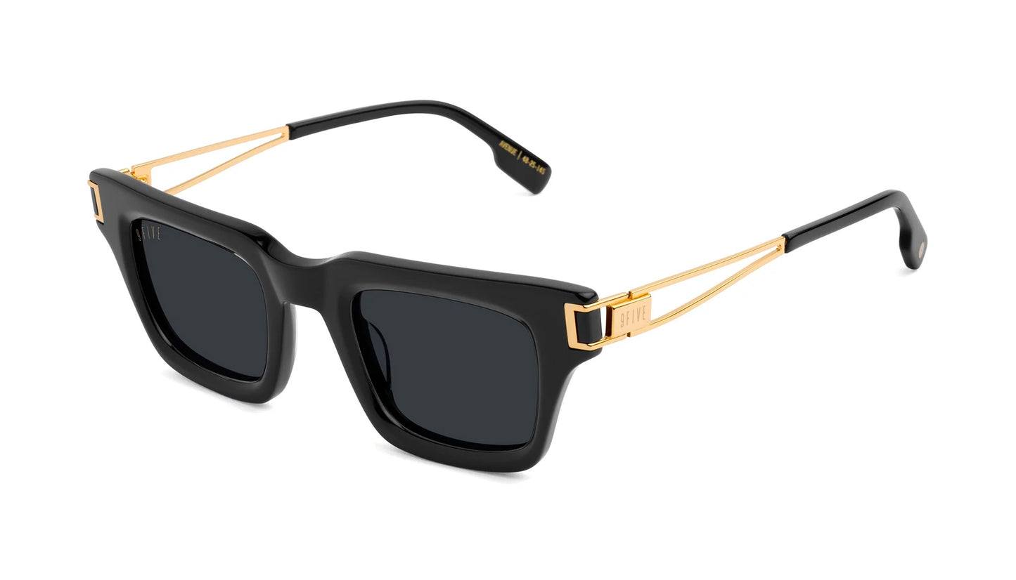 9FIVE Avenue Black &amp; Gold Sunglasses