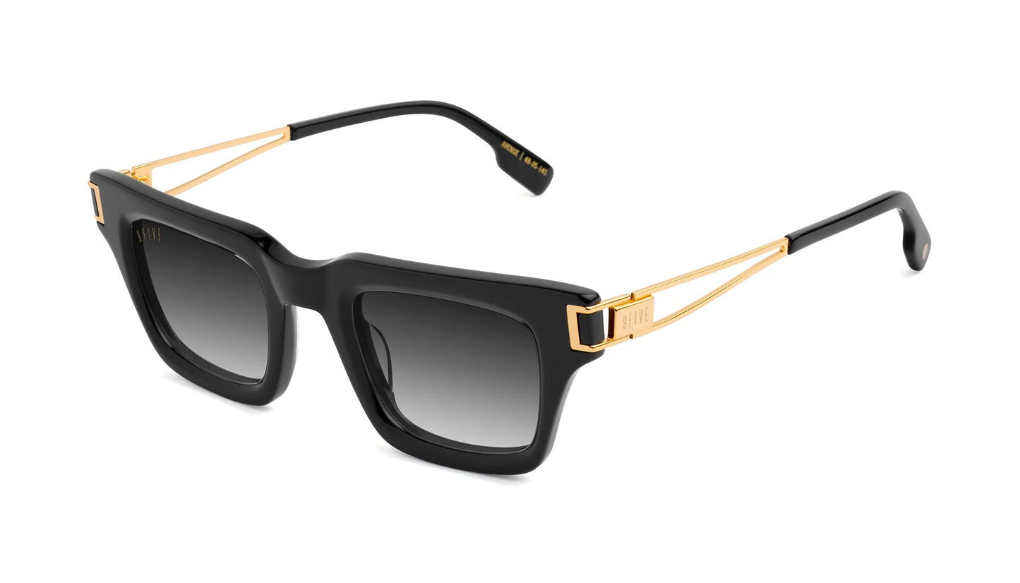 9FIVE Avenue Black &amp; Gold - Gradient Sunglasses