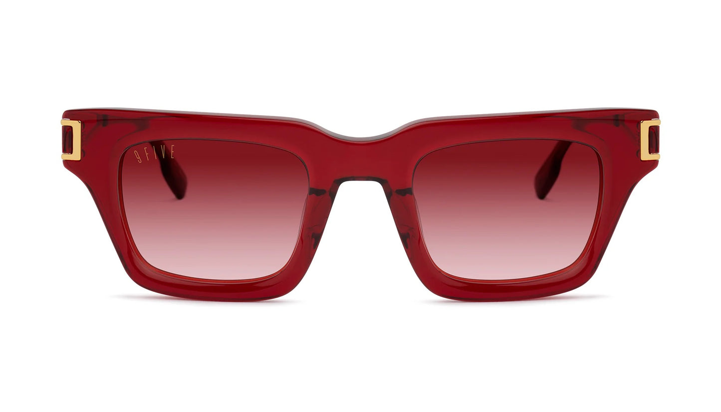 9FIVE Avenue Red Ruby &amp; Gold – Gradient Sunglasses - Limited