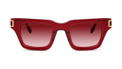 9FIVE Avenue Red Ruby & Gold – Gradient Sunglasses - Limited