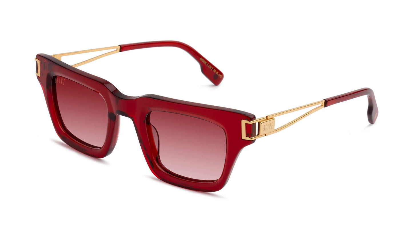 9FIVE Avenue Red Ruby &amp; Gold – Gradient Sunglasses - Limited