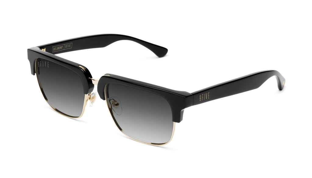 9FIVE Belmont Black & 24K Gold - Gradient Sunglasses