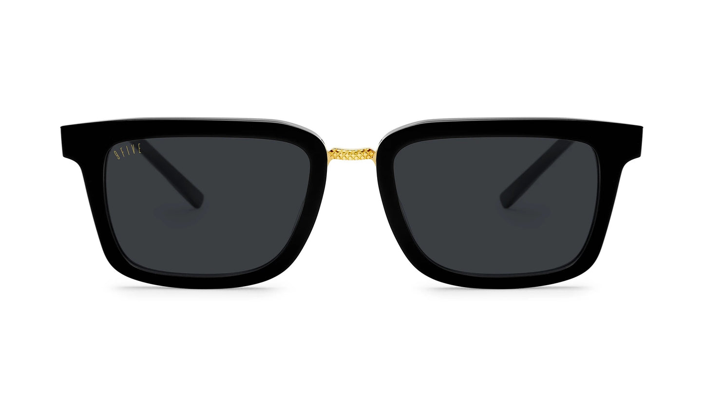 9FIVE Bishop Black &amp; Gold Sunglasses