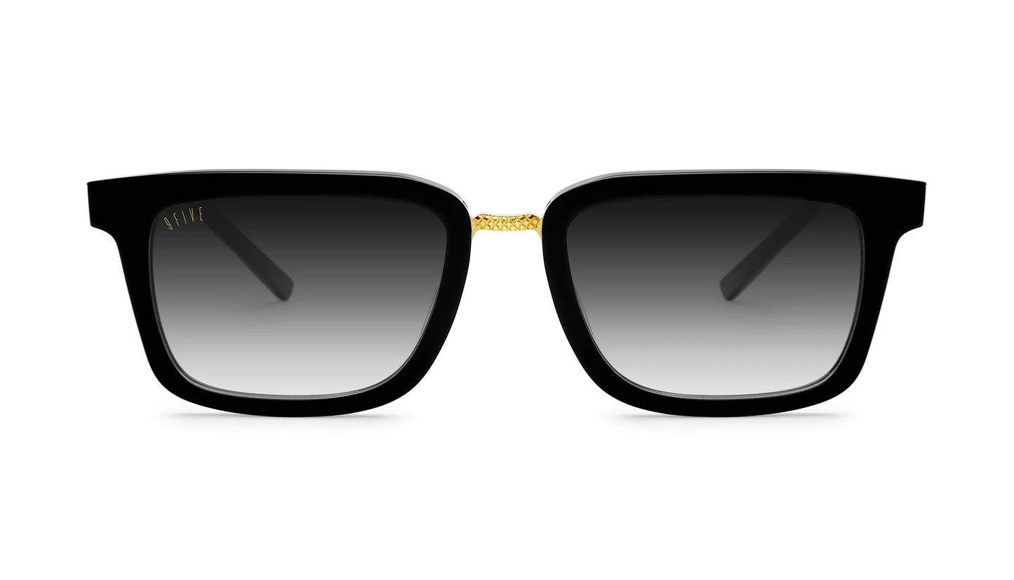 9FIVE Bishop Black &amp; Gold - Gradient Sunglasses