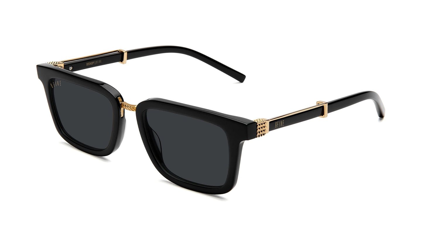 9FIVE Bishop Black &amp; Gold Sunglasses