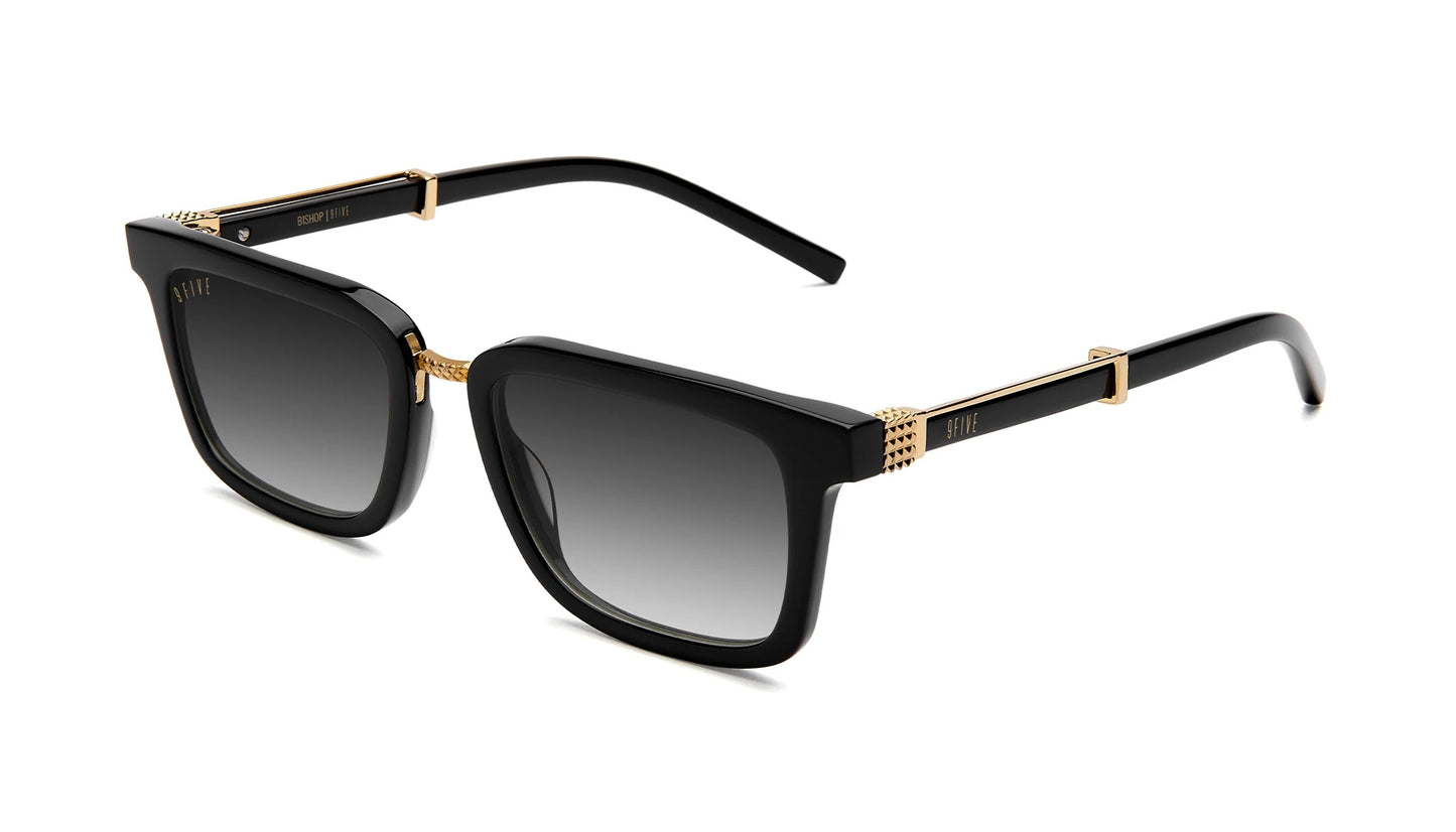 9FIVE Bishop Black &amp; Gold - Gradient Sunglasses