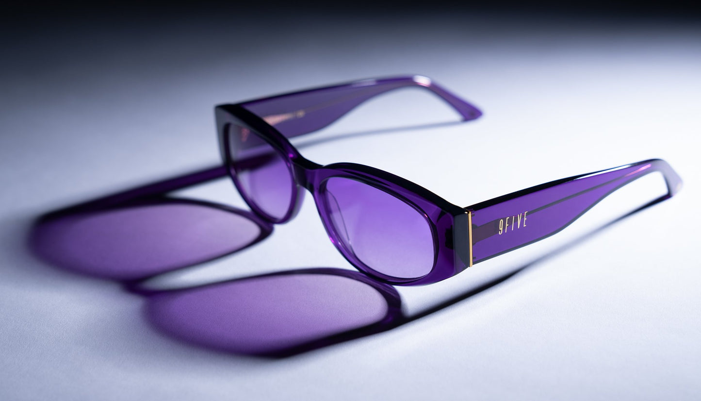 9FIVE Capital Showtime Purple &amp; Gold - Purple Gradient Sunglasses - Limited