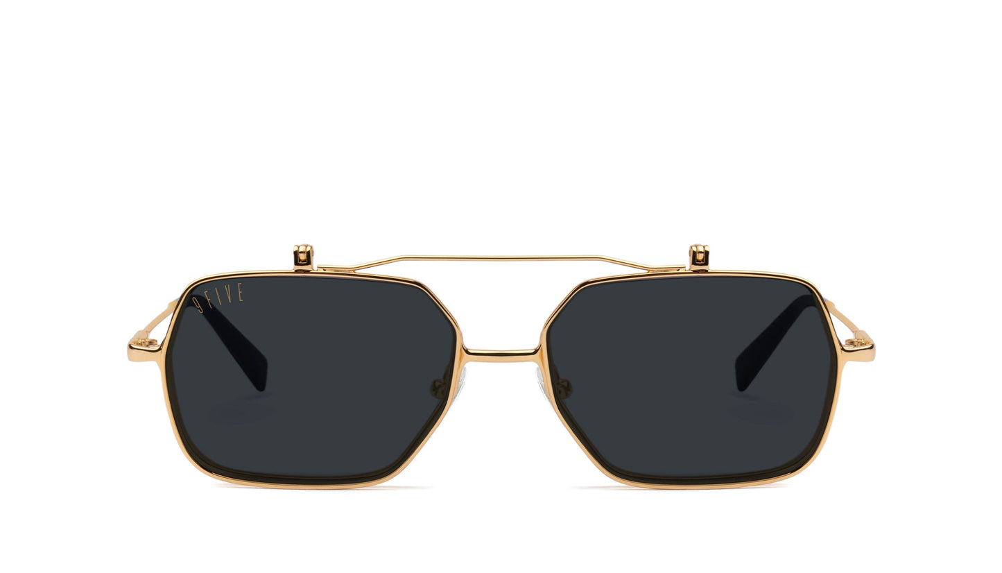 9FIVE Clarity Gold Flip-Up Glasses