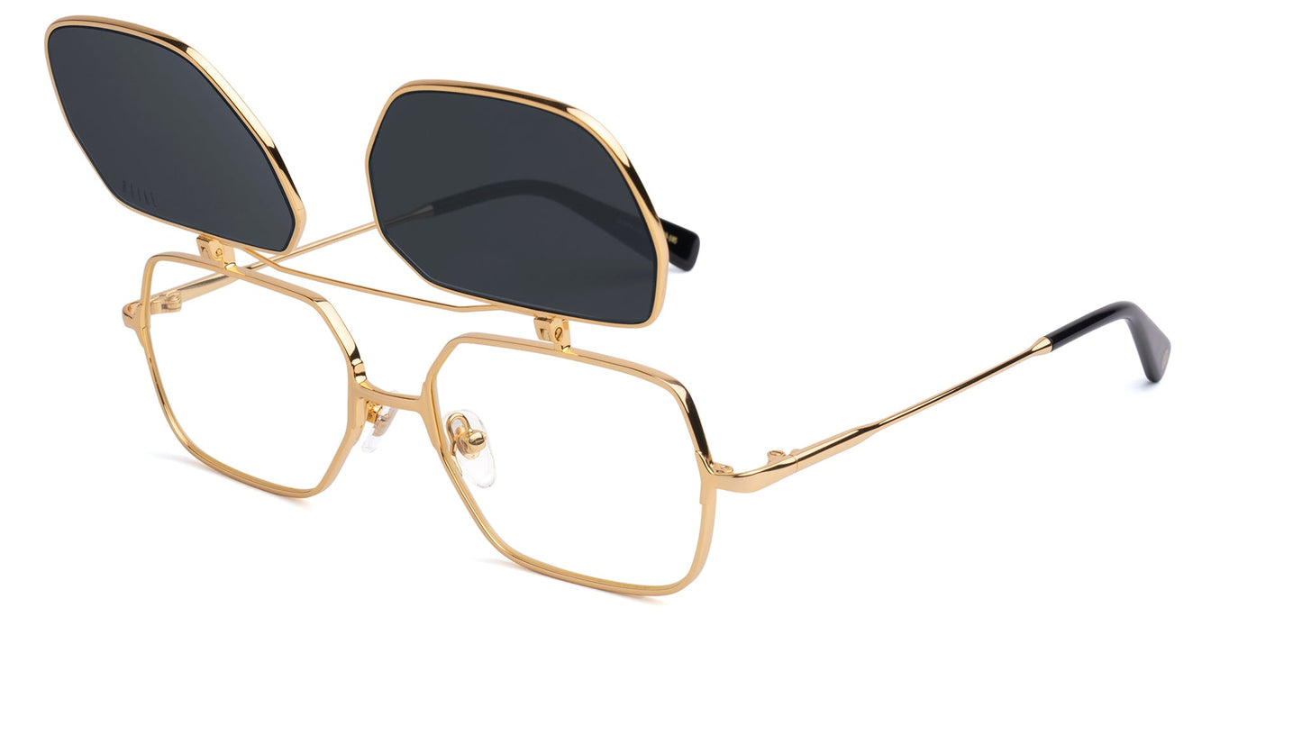 9FIVE Clarity Gold Flip-Up Glasses