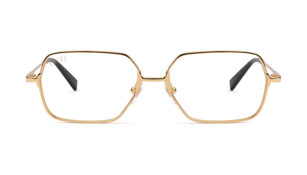 9FIVE Clarity Fullrim Gold Clear Lens Glasses