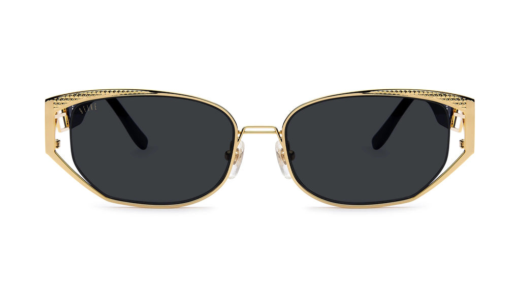 9FIVE Cross Black & Gold Sunglasses