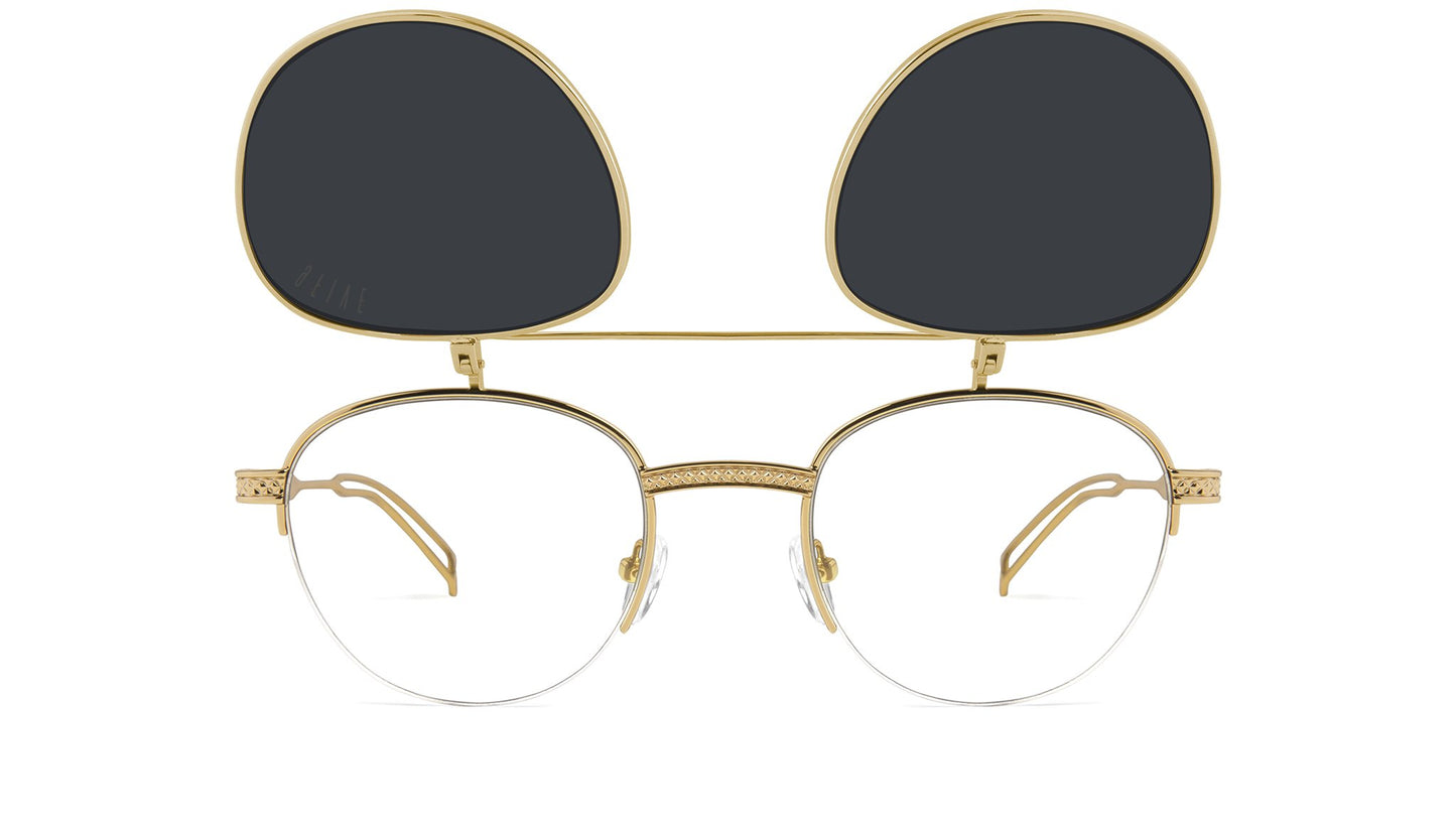 9FIVE Dime Flip-Up 24k Gold Sunglasses