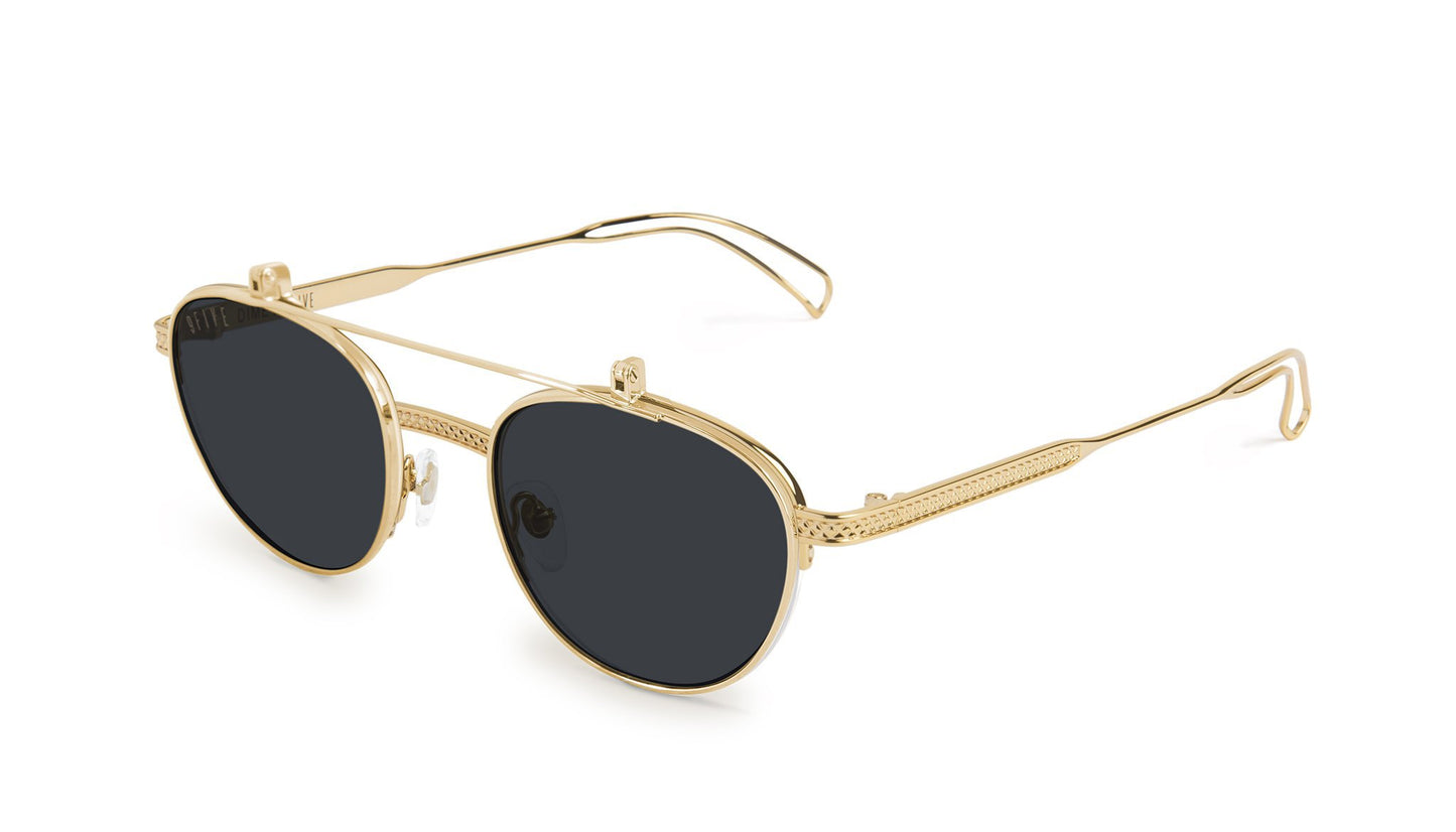 [SECONDE MAIN] 9FIVE Dime Flip-Up Gold Sunglasses