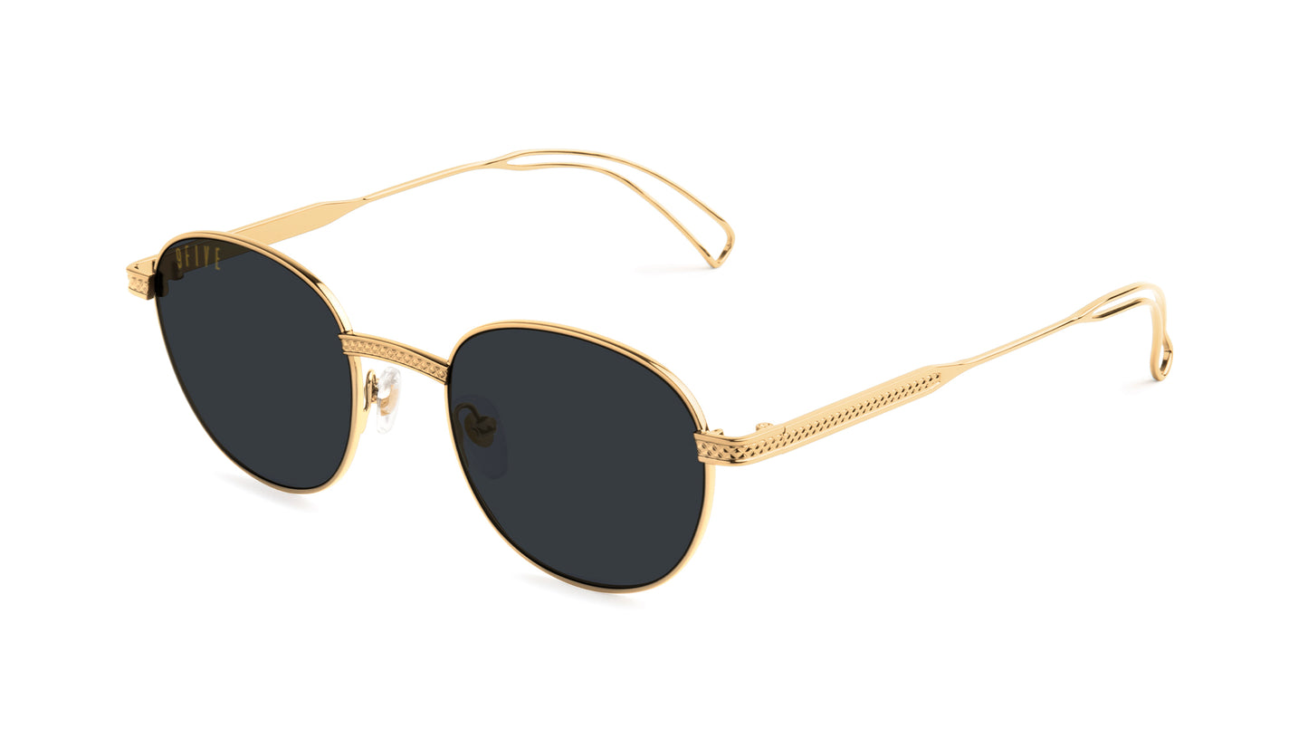 9FIVE Dime Fullrim Gold Sunglasses