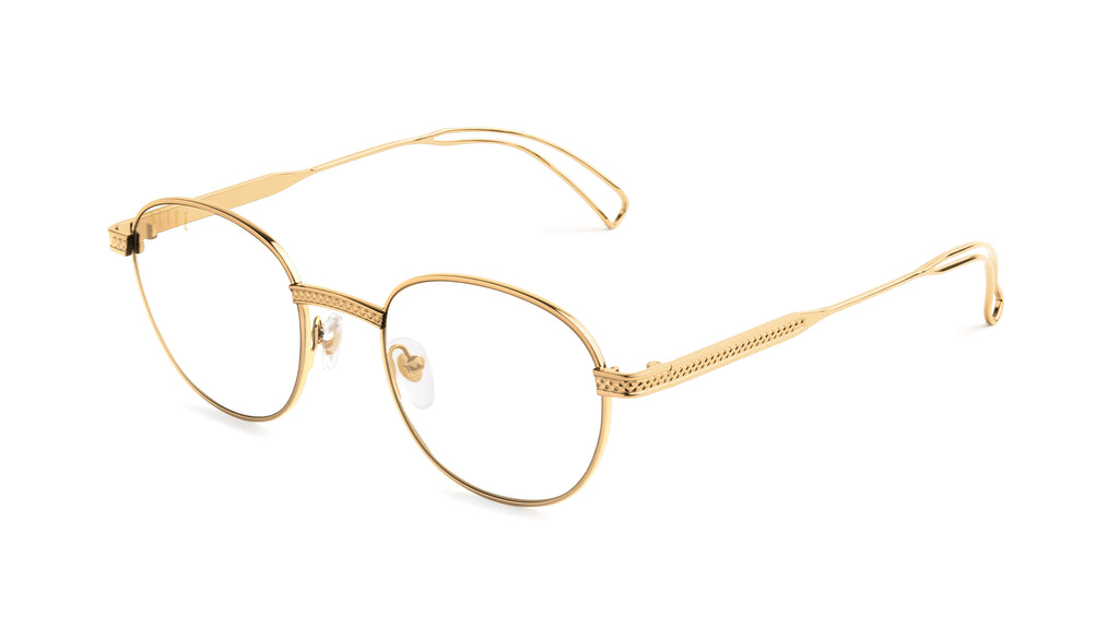 9FIVE Dime Fullrim Gold Clear Lens Glasses