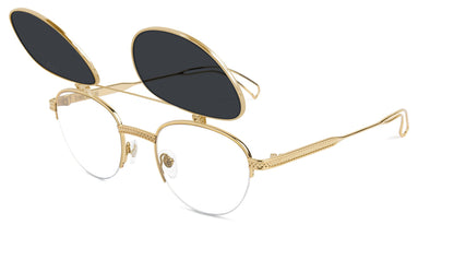 [SECONDE MAIN] 9FIVE Dime Flip-Up Gold Sunglasses