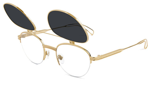 [SECONDE MAIN] 9FIVE Dime Flip-Up Gold Sunglasses