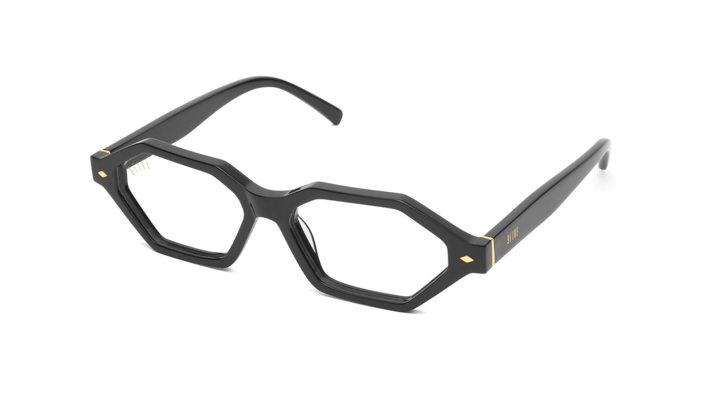 9FIVE Docks Black & Gold Clear Lens Glasses