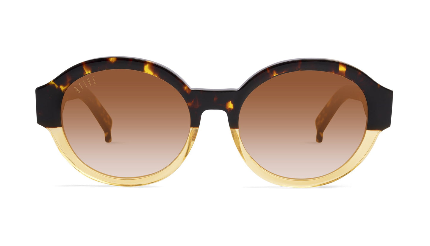 9FIVE Drips Tortoise &amp; Gold Split - Gradient Sunglasses