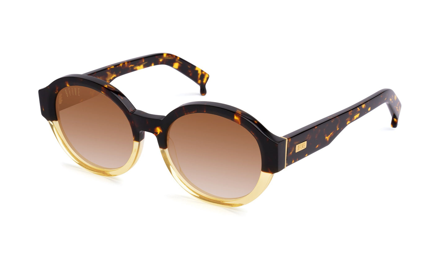 9FIVE Drips Tortoise &amp; Gold Split - Gradient Sunglasses