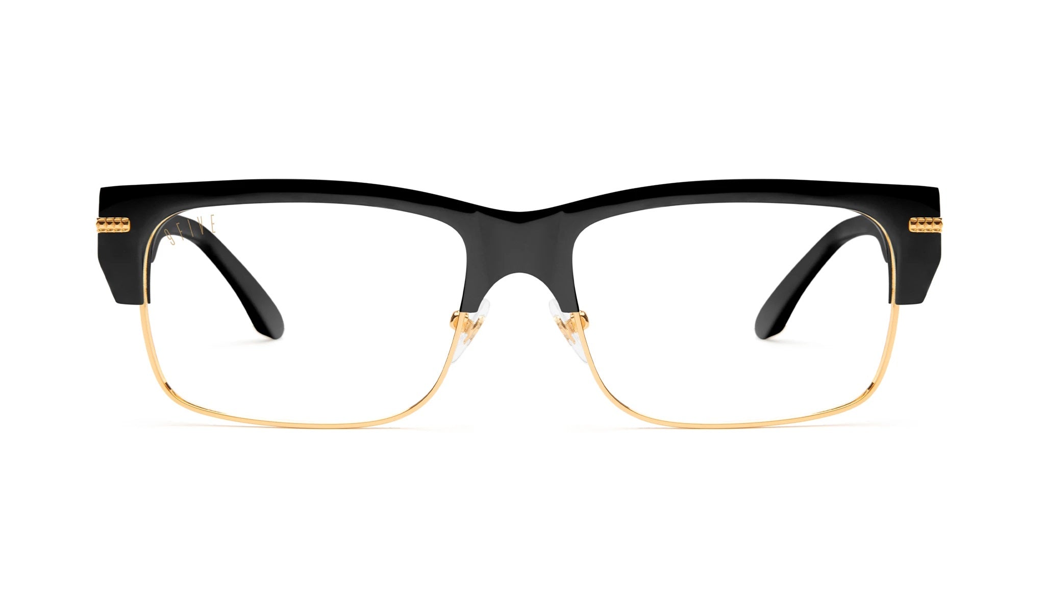 9FIVE Greens LX Black & Gold Clear Lens Glasses