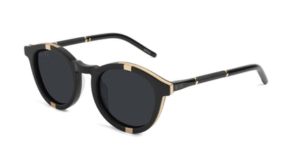 9FIVE Grove Matte Black & 24k Gold Sunglasses