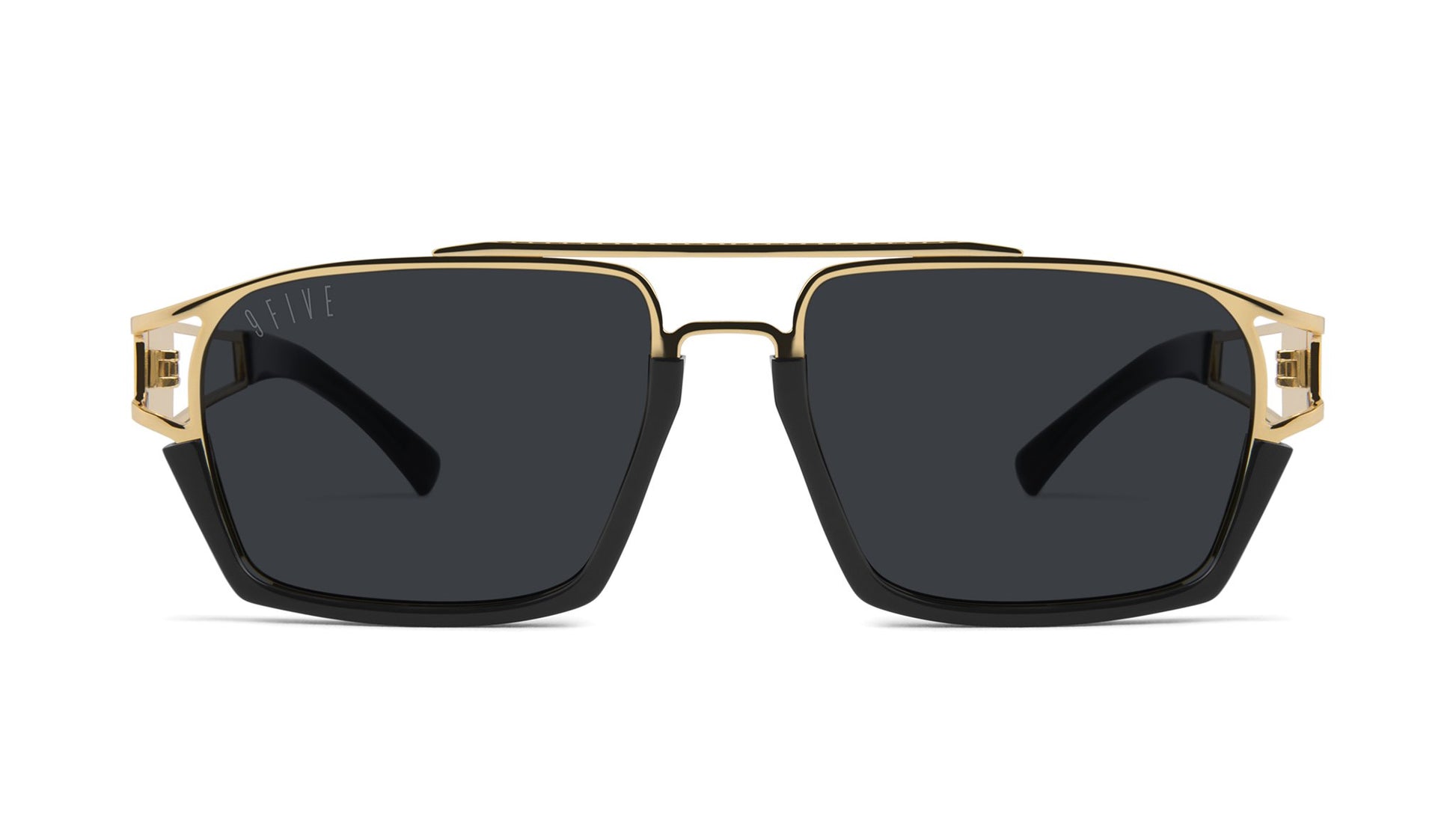 9FIVE Kingpin Black & 24k Gold Sunglasses