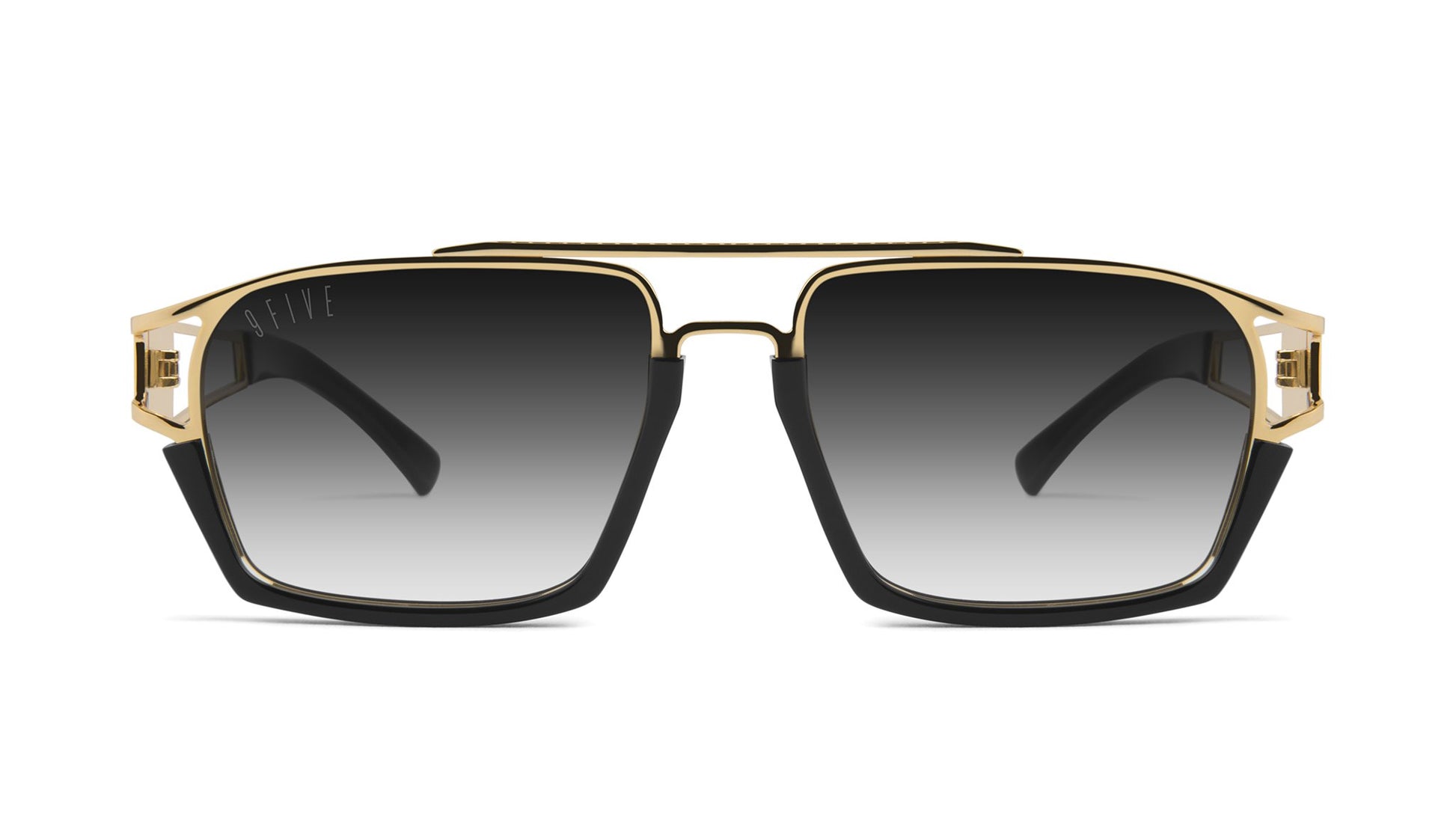 9FIVE Kingpin Black & 24k Gold - Gradient Sunglasses