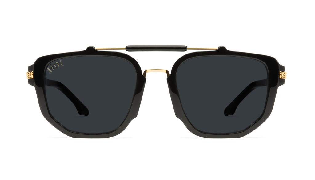9FIVE Lawrence Black & Gold Sunglasses