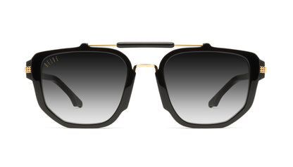 9FIVE Lawrence Black &amp; Gold - Gradient Sunglasses