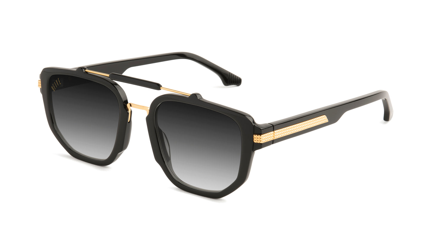 9FIVE Lawrence Black & Gold - Gradient Sunglasses