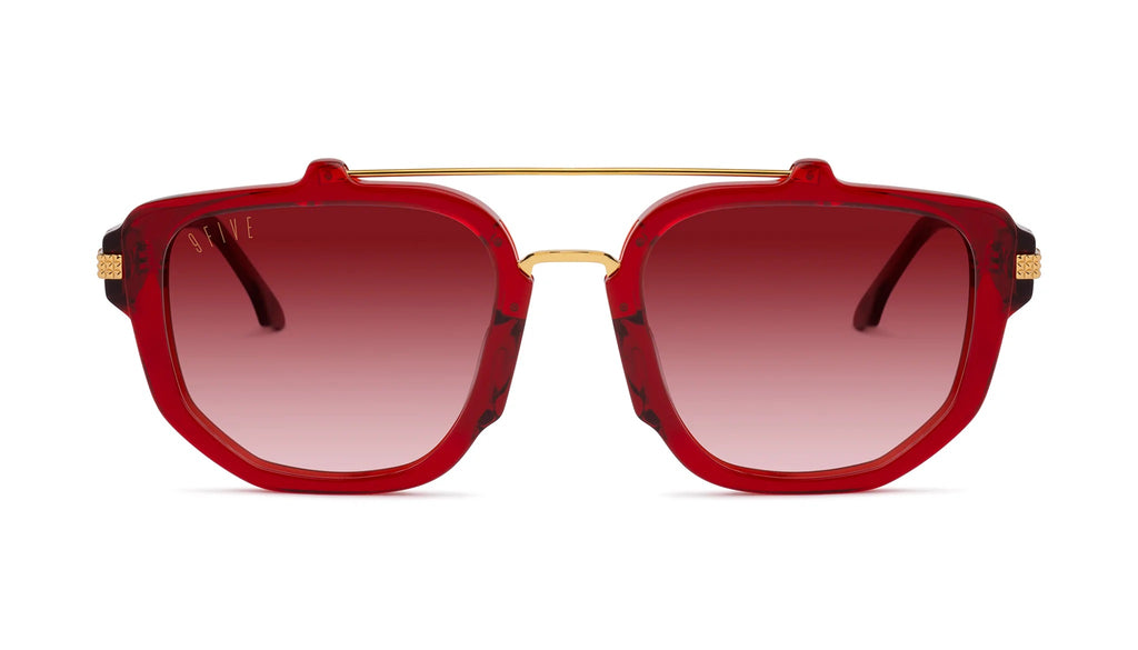 9FIVE Lawrence Red Ruby & Gold – Gradient Sunglasses - Limited