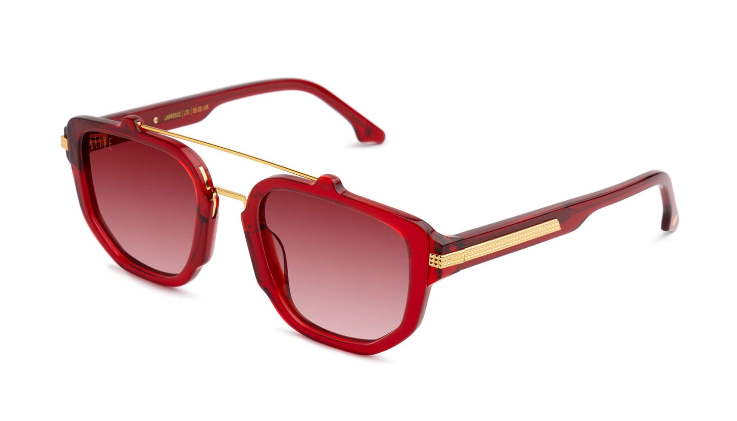 9FIVE Lawrence Red Ruby &amp; Gold – Gradient Sunglasses - Limited