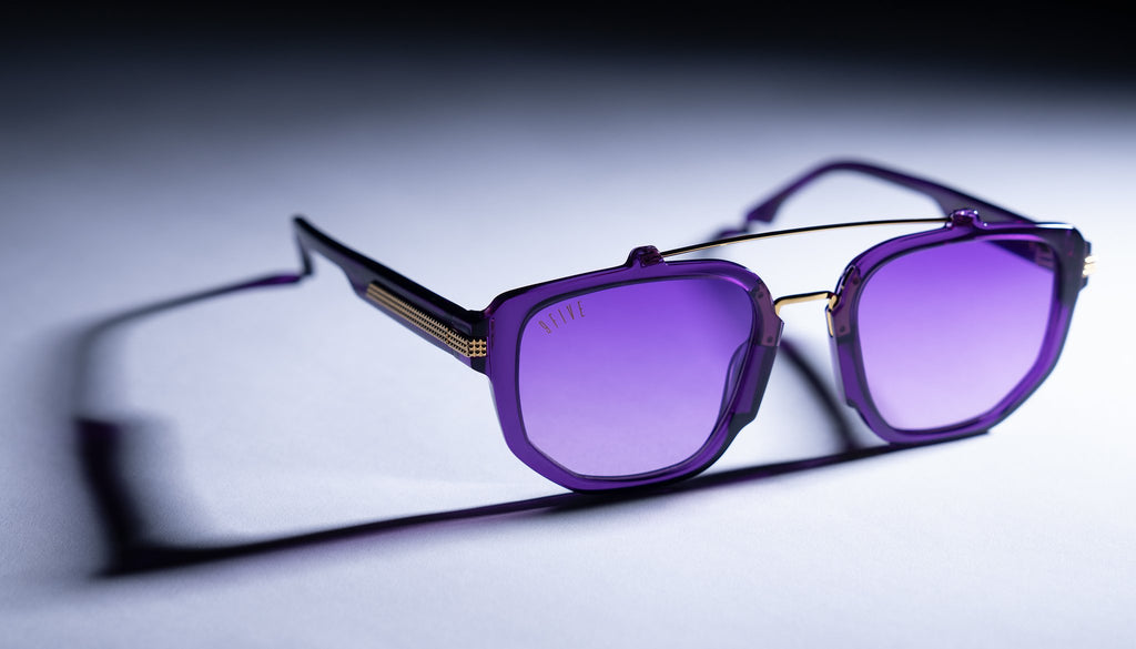 9FIVE Lawrence Showtime Purple & Gold - Purple Gradient Sunglasses - Limited